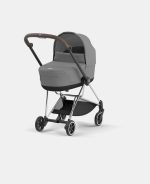 Carucior Nou Nascut Mios: Cadru Carucior pentru Copii Mios Chrome Brown + Landou Mios Lux Mirage Grey Cybex Platinum - imagine 2