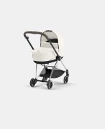 Carucior Nou Nascut Mios: Cadru Carucior pentru Copii Mios Chrome Brown + Landou Mios Lux Off White Cybex Platinum