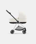 Carucior Nou Nascut Mios: Cadru Carucior pentru Copii Mios Chrome Brown + Landou Mios Lux Off White Cybex Platinum - imagine 3