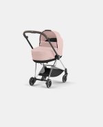 Carucior Nou Nascut Mios: Cadru Carucior pentru Copii Mios Chrome Brown + Landou Mios Lux Peach Pink Cybex Platinum