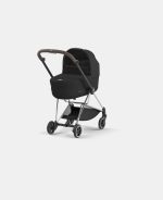 Carucior Nou Nascut Mios: Cadru Carucior pentru Copii Mios Chrome Brown + Landou Mios Lux Sepia Black Cybex Platinum