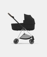 Carucior Nou Nascut Mios: Cadru Carucior pentru Copii Mios Chrome Brown + Landou Mios Lux Sepia Black Cybex Platinum - imagine 3