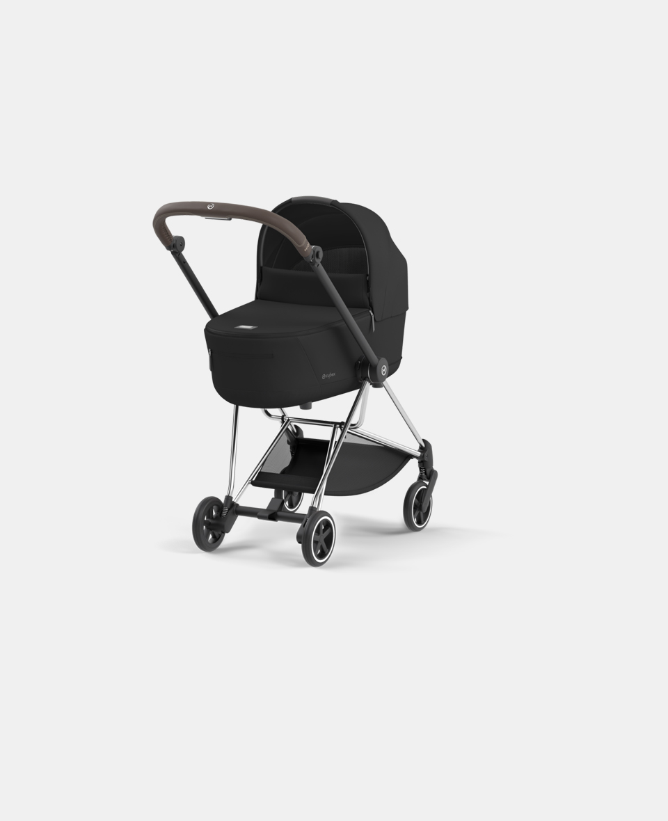 CYB_Mios_Cot_CHBR_SEBL.jpg Carucior Nou Nascut Mios: Cadru Carucior pentru Copii Mios Chrome Brown + Landou Mios Lux Sepia Black Cybex Platinum - imagine 1