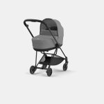 Carucior Nou Nascut Mios: Cadru Carucior pentru Copii Mios Matt Black + Landou Mios Lux Mirage Grey Cybex Platinum