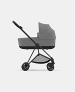 Carucior Nou Nascut Mios: Cadru Carucior pentru Copii Mios Matt Black + Landou Mios Lux Mirage Grey Cybex Platinum - imagine 3