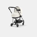 Carucior Nou Nascut Mios: Cadru Carucior pentru Copii Mios Matt Black + Landou Mios Lux Off White Cybex Platinum