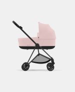 Carucior Nou Nascut Mios: Cadru Carucior pentru Copii Mios Matt Black + Landou Mios Lux Peach Pink Cybex Platinum - imagine 3