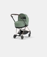 Carucior Nou Nascut Mios: Cadru Carucior pentru Copii Mios Rosegold + Landou Mios Lux Leaf Green Cybex Platinum