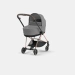 Carucior Nou Nascut Mios: Cadru Carucior pentru Copii Mios Rosegold + Landou Mios Lux Mirage Grey Cybex Platinum
