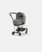 Carucior Nou Nascut Mios: Cadru Carucior pentru Copii Mios Rosegold + Landou Mios Lux Mirage Grey Cybex Platinum