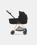 Carucior Nou Nascut Mios: Cadru Carucior pentru Copii Mios Rosegold + Landou Mios Lux Sepia Black Cybex Platinum - imagine 3