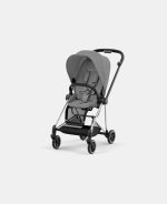 Carucior Sport Mios: Cadru Carucior pentru Copii Mios Chrome Black + Parte Sport Carucior MIOS Mirage Grey Cybex Platinum