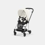 Carucior Sport Mios: Cadru Carucior pentru Copii Mios Chrome Black + Parte Sport Carucior MIOS Off White Cybex Platinum