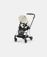 Carucior Sport Mios: Cadru Carucior pentru Copii Mios Chrome Black + Parte Sport Carucior MIOS Off White Cybex Platinum