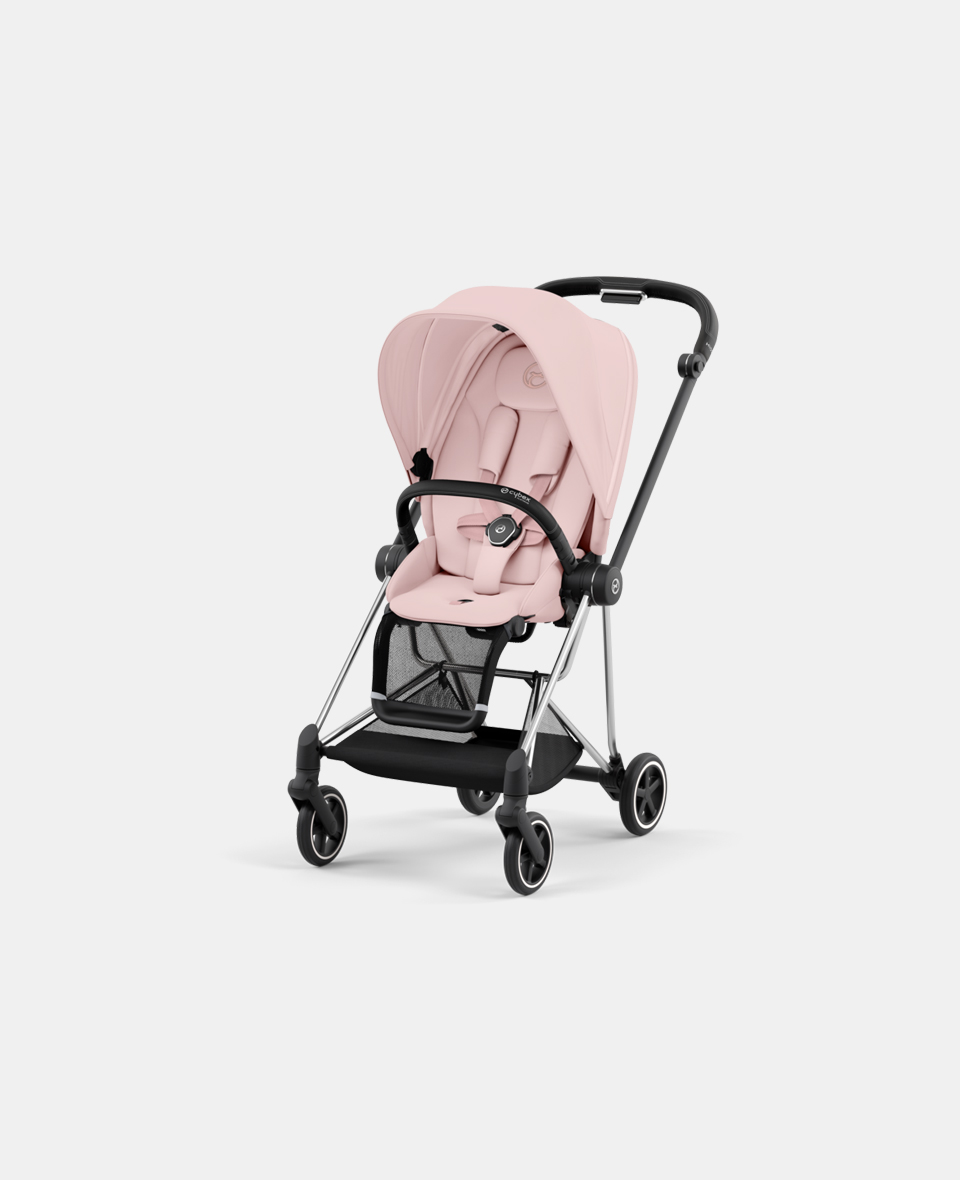 CYB_Mios_Seat_CHBH_PCPI.jpg Carucior Sport Mios: Cadru Carucior pentru Copii Mios Chrome Black + Parte Sport Carucior MIOS Peach Pink Cybex Platinum - imagine 1