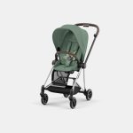 Carucior Sport Mios: Cadru Carucior pentru Copii Mios Chrome Brown + Parte Sport Carucior MIOS Leaf Green Cybex Platinum