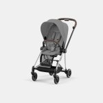 Carucior Sport Mios: Cadru Carucior pentru Copii Mios Chrome Brown + Parte Sport Carucior MIOS Mirage Grey  Cybex Platinum