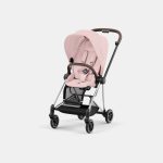 Carucior Sport Mios: Cadru Carucior pentru Copii Mios Chrome Brown + Parte Sport Carucior MIOS Peach Pink Cybex Platinum