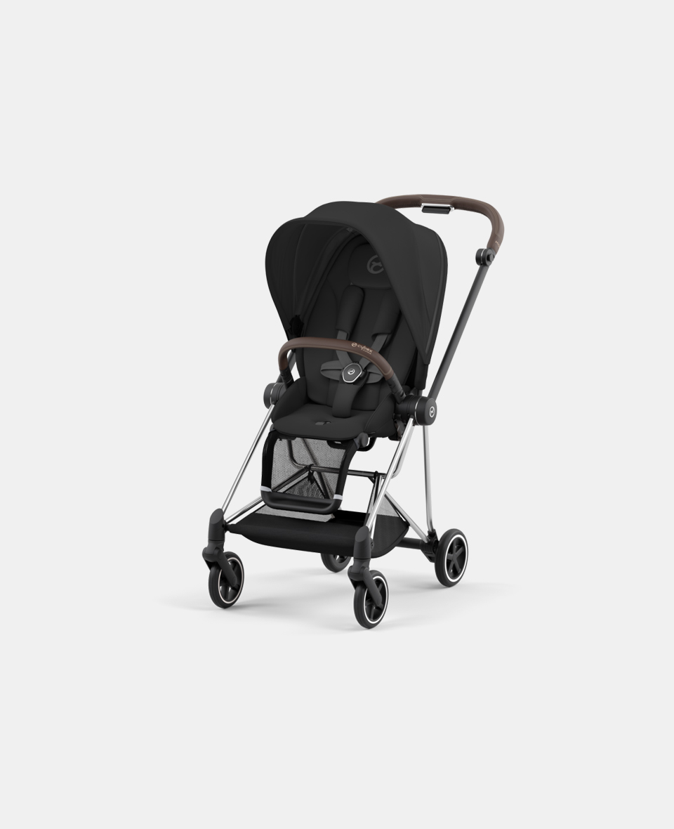 CYB_Mios_Seat_CHBR_SEBL.jpg Carucior Sport Mios: Cadru Carucior pentru Copii Mios Chrome Brown + Parte Sport Carucior MIOS Sepia Black Cybex Platinum - imagine 1