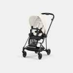 Carucior Sport Mios: Cadru Carucior pentru Copii Mios Matt Black + Parte Sport Carucior MIOS Off White Cybex Platinum