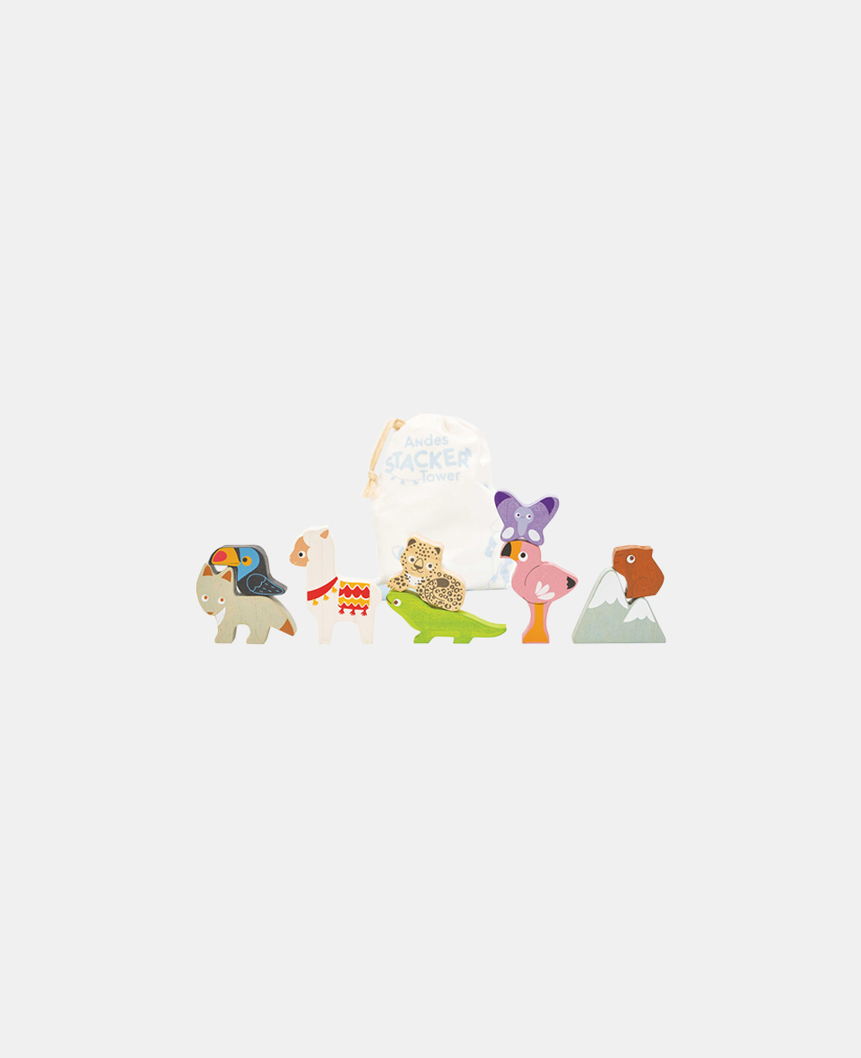 EKPL113.jpg Le Toy Van jucărie de stivuit animale din junglă - imagine 1