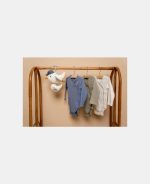 Body kimono cu mânecă lungă din bumbac organic - Olive - Little Dutch - imagine 5