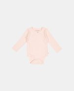 Body kimono cu mânecă lungă din bumbac organic - Pink - Little Dutch - imagine 2