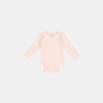 Body kimono cu mânecă lungă din bumbac organic - Pink - Little Dutch