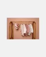 Body kimono cu mânecă lungă din bumbac organic - Pink - Little Dutch - imagine 4