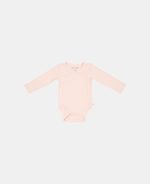 Body kimono cu mânecă lungă din bumbac organic - Pink - Little Dutch - imagine 7