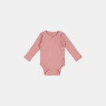 Body kimono cu mânecă lungă din bumbac organic - Vintage Pink - Little Dutch
