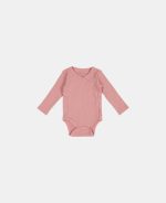 Body kimono cu mânecă lungă din bumbac organic - Vintage Pink - Little Dutch