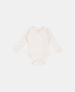 Body kimono cu mânecă lungă din bumbac organic - Sand - Little Dutch - imagine 2