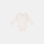 Body kimono cu mânecă lungă din bumbac organic - Sand - Little Dutch