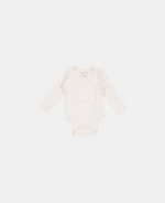 Body kimono cu mânecă lungă din bumbac organic - Sand - Little Dutch