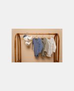 Body kimono cu mânecă lungă din bumbac organic - Sand - Little Dutch - imagine 6