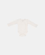 Body kimono cu mânecă lungă din bumbac organic - Sand - Little Dutch - imagine 8