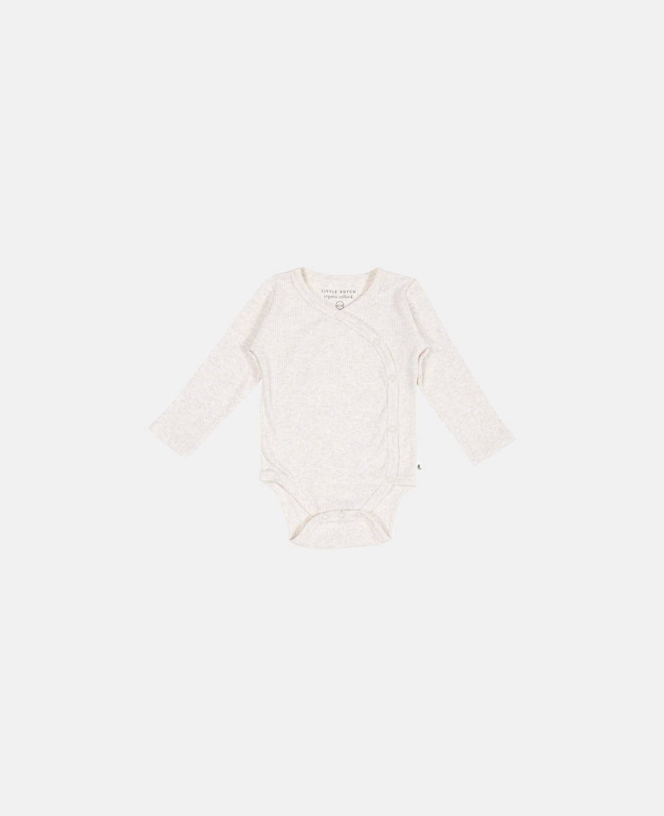 LD-CL11470120.jpg Body kimono cu mânecă lungă din bumbac organic - Sand - Little Dutch - imagine 1