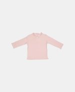 Bluziță din bumbac organic cu volane la guler și manșete Soft Pink - Vintage Little Flowers - Little Dutch - imagine 2