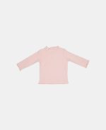 Bluziță din bumbac organic cu volane la guler și manșete Soft Pink - Vintage Little Flowers - Little Dutch - imagine 3
