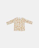 Bluziță din bumbac organic cu volane la guler și manșete - Vintage Little Flowers - Little Dutch - imagine 2