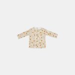 Bluziță din bumbac organic cu volane la guler și manșete - Vintage Little Flowers - Little Dutch