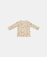Bluziță din bumbac organic cu volane la guler și manșete - Vintage Little Flowers - Little Dutch - imagine 3