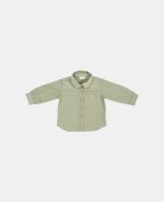 Cămașă din catifea de bumbac organic Green - Vintage Sunny Stripes - Little Dutch - imagine 2