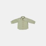 Cămașă din catifea de bumbac organic Green - Vintage Sunny Stripes - Little Dutch