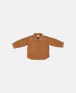 Cămașă din catifea de bumbac organic Almond - Vintage Sunny Stripes - Little Dutch - imagine 2