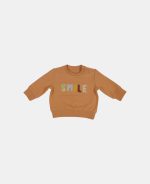 Bluză din bumbac organic Smile Almond - Vintage Sunny Stripes - Little Dutch - imagine 2
