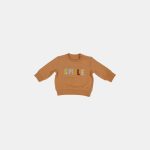 Bluză din bumbac organic Smile Almond - Vintage Sunny Stripes - Little Dutch