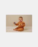 Bluză din bumbac organic Smile Almond - Vintage Sunny Stripes - Little Dutch - imagine 6