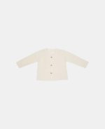 Cardigan tricotat din mix de lână pentru bebeluși - Soft White - Vintage Sunny Stripes - Little Dutch - imagine 2